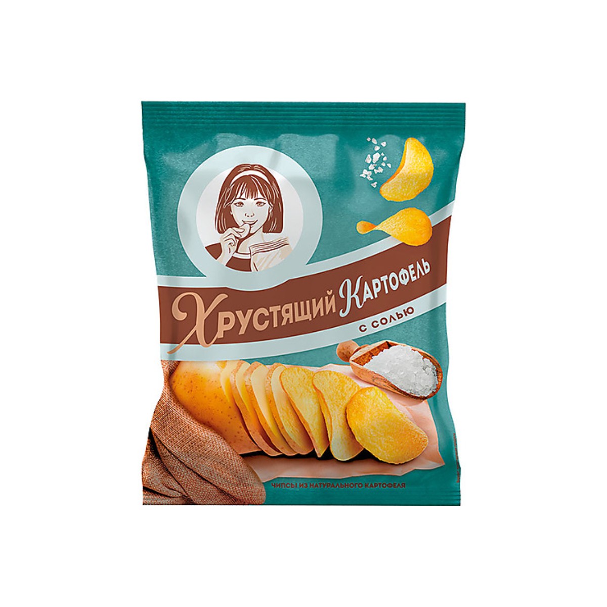 

Чипсы Хрустящий картофель с солью, из свежего картофеля, 2 шт по 160 г