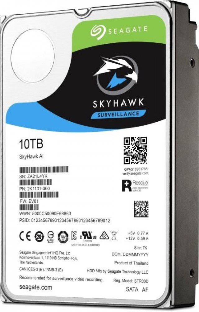 фото Внутренний жесткий диск seagate skyhawk 10tb (st10000ve0008)
