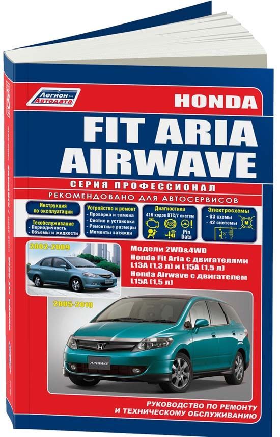 

Honda Fit Aria, Airwave 2002-09/ 2005-10 с бенз. L13A (1,3) L15A (1,5) Серия ПРОФ...