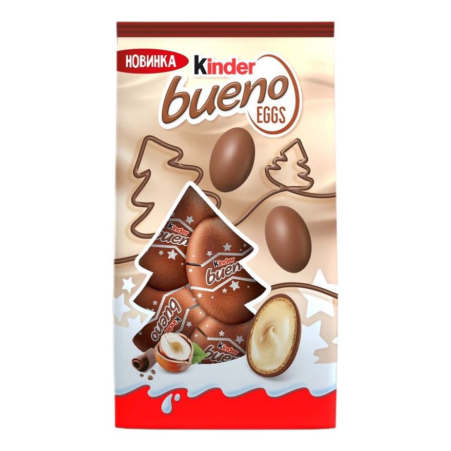 Набор конфет Kinder Bueno Eggs из молочного шоколада с молочно-ореховой начинкой 80 г