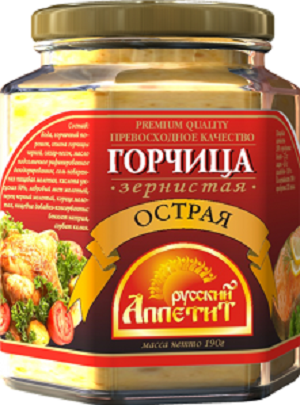 

Горчица Русский Аппетит зернистая острая 190 г