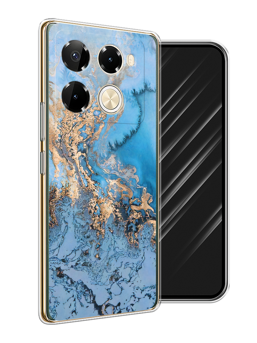 

Чехол Awog на Infinix Note 40 Pro 5G/Note 40 Pro Plus "Морозная лавина синяя", Серебристый, 3105950-1