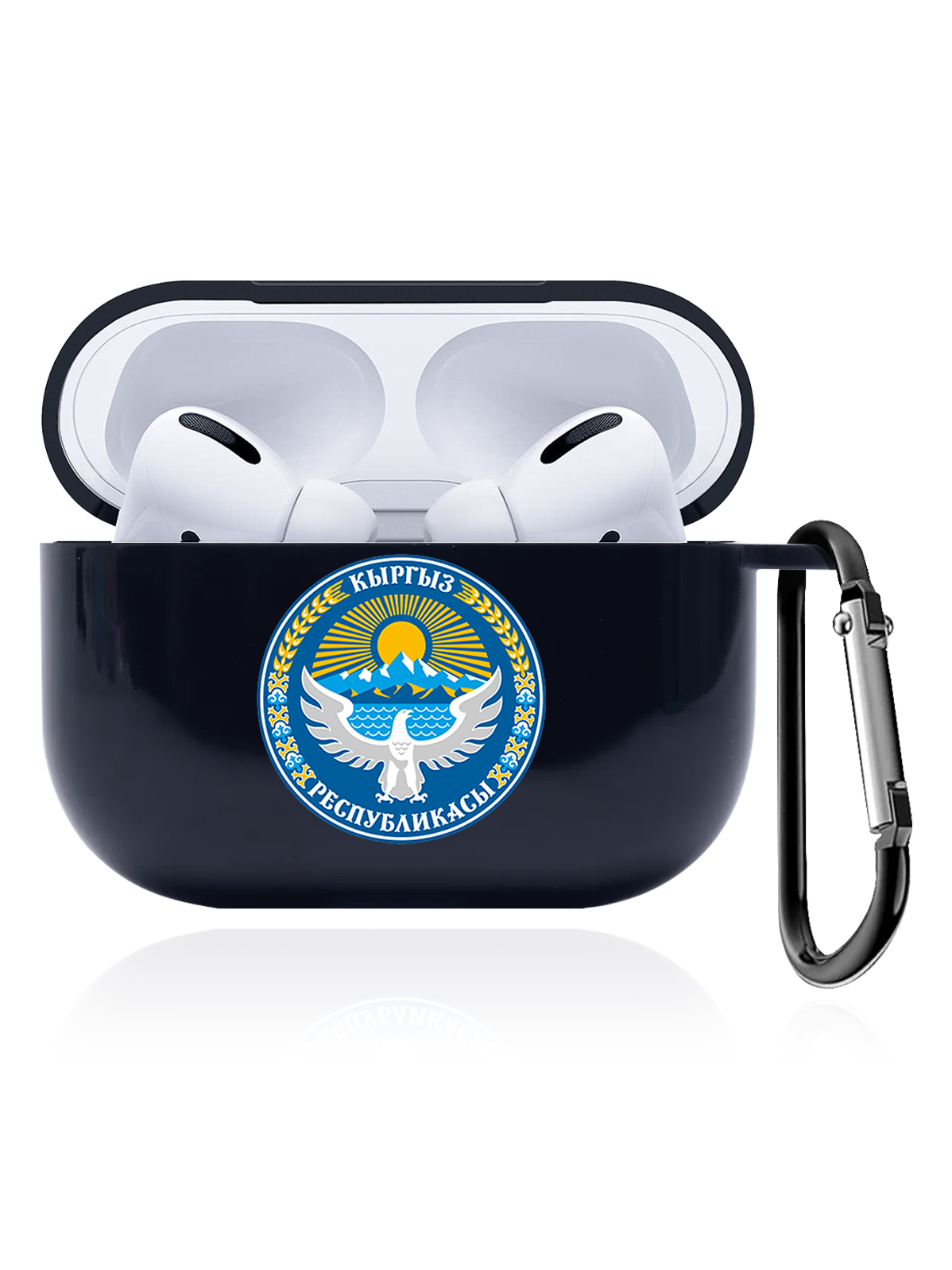

Чехол SignumCase для Apple AirPods Pro Герб Кыргызстана/Киргизии темно-синий, Синий;белый;желтый, Герб Кыргызстана/Киргизии