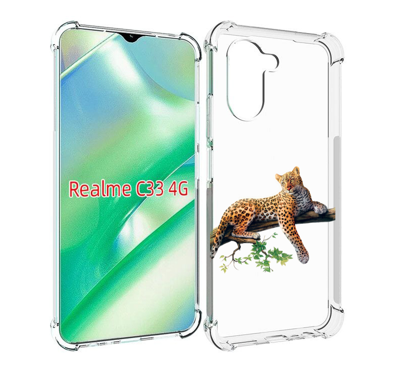 

Чехол MyPads леопард-на-дереве детский для Realme C33 4G, Прозрачный, Tocco