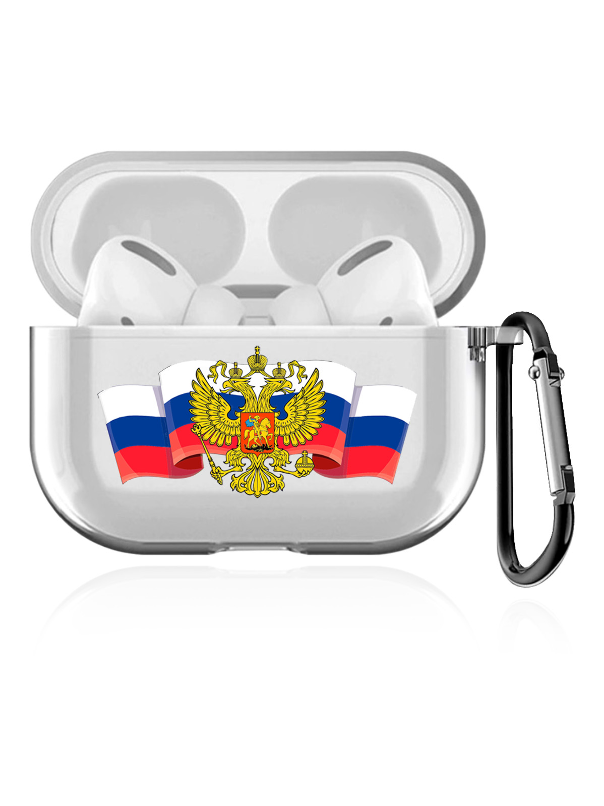 

Чехол SignumCase для Apple AirPods Pro Герб России прозрачный, Герб России