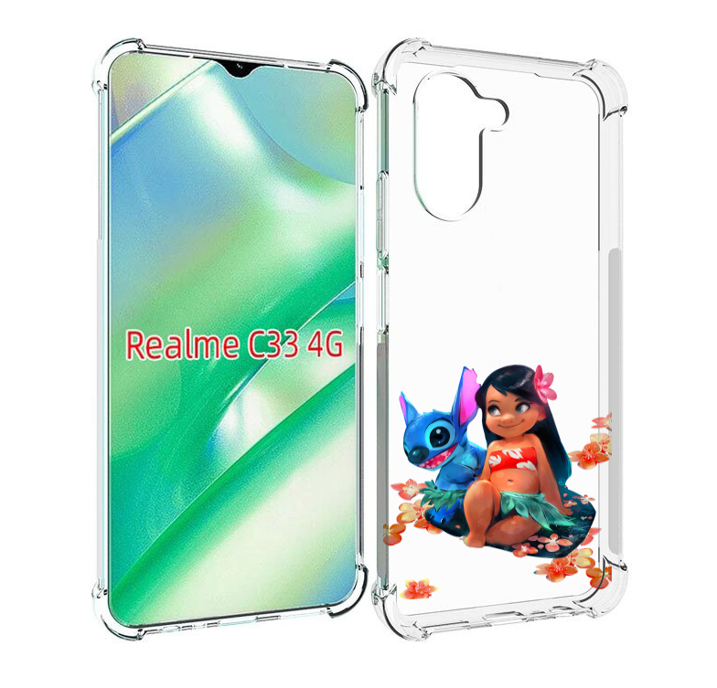 

Чехол MyPads лила-и-стич детский для Realme C33 4G, Прозрачный, Tocco