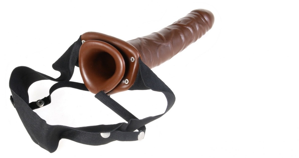 Фаллопротез Pipedream Chocolate Dream Hollow, коричневый, 25 см