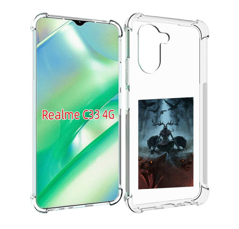 

Чехол MyPads лось демон для Realme C33 4G, Прозрачный, Tocco