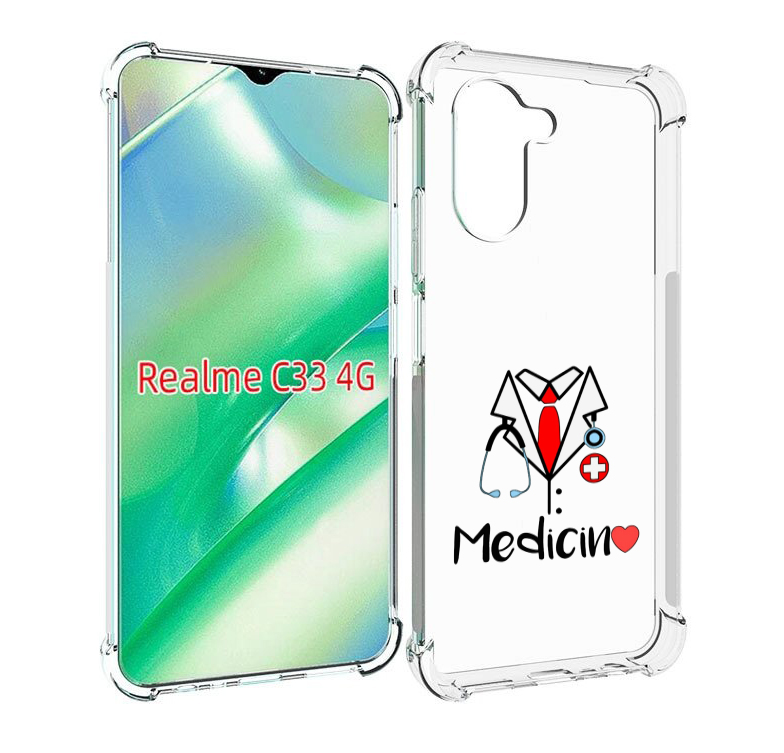 

Чехол MyPads любимая медецина для Realme C33 4G, Прозрачный, Tocco
