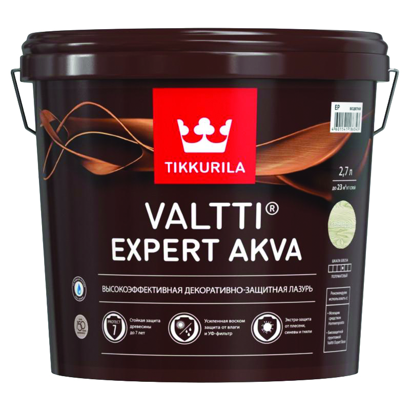 фото Антисептик tikkurila valtti expert akva бесцветный 2,7л