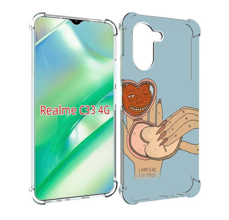 

Чехол MyPads макияж картинка женский для Realme C33 4G, Прозрачный, Tocco
