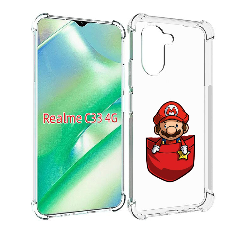 

Чехол MyPads марио в кармашке детский для Realme C33 4G, Прозрачный, Tocco