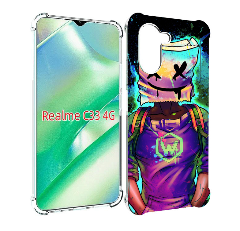 

Чехол MyPads маршмеллоу-глитч для Realme C33 4G, Прозрачный, Tocco