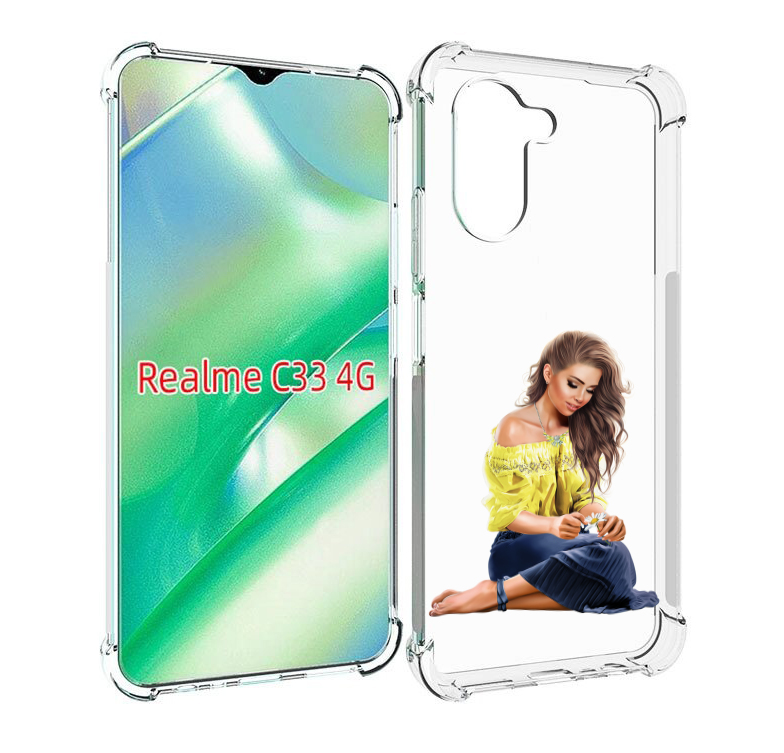 

Чехол MyPads миленькая-девочка женский для Realme C33 4G, Прозрачный, Tocco
