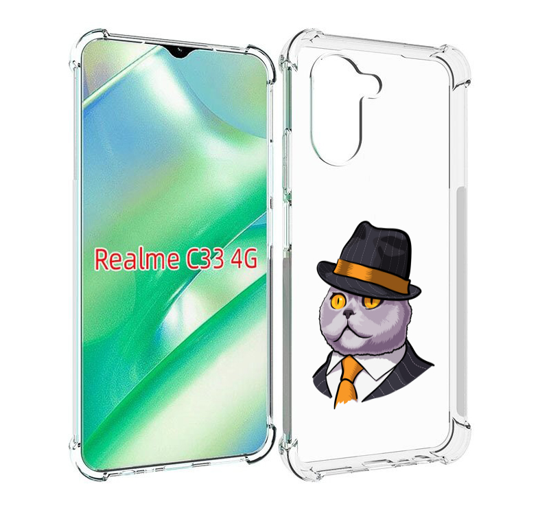 

Чехол MyPads британец для Realme C33 4G, Прозрачный, Tocco
