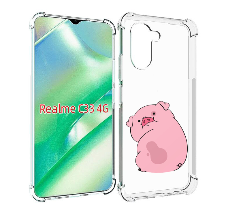 

Чехол MyPads милый-поросенок детский для Realme C33 4G, Прозрачный, Tocco