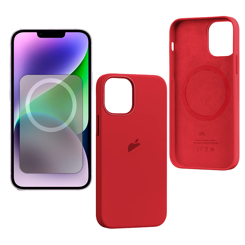 

Чехол iPhone 14 Silicon Case Red c Logo (IS005993), Красный, Чехол iPhone 14 Silicon Case Red c LOGO (IS005993)