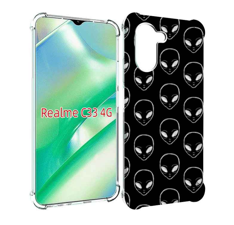 

Чехол MyPads мини-инопланетяне для Realme C33 4G, Прозрачный, Tocco