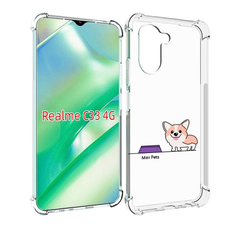 

Чехол MyPads мини-питомец детский для Realme C33 4G, Прозрачный, Tocco