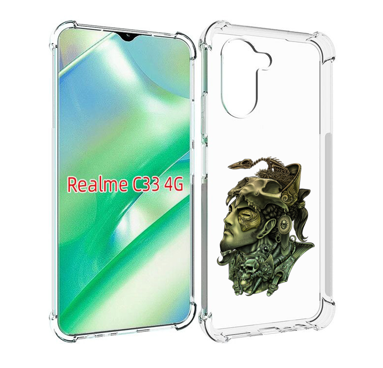 

Чехол MyPads бронзовый воин для Realme C33 4G, Прозрачный, Tocco