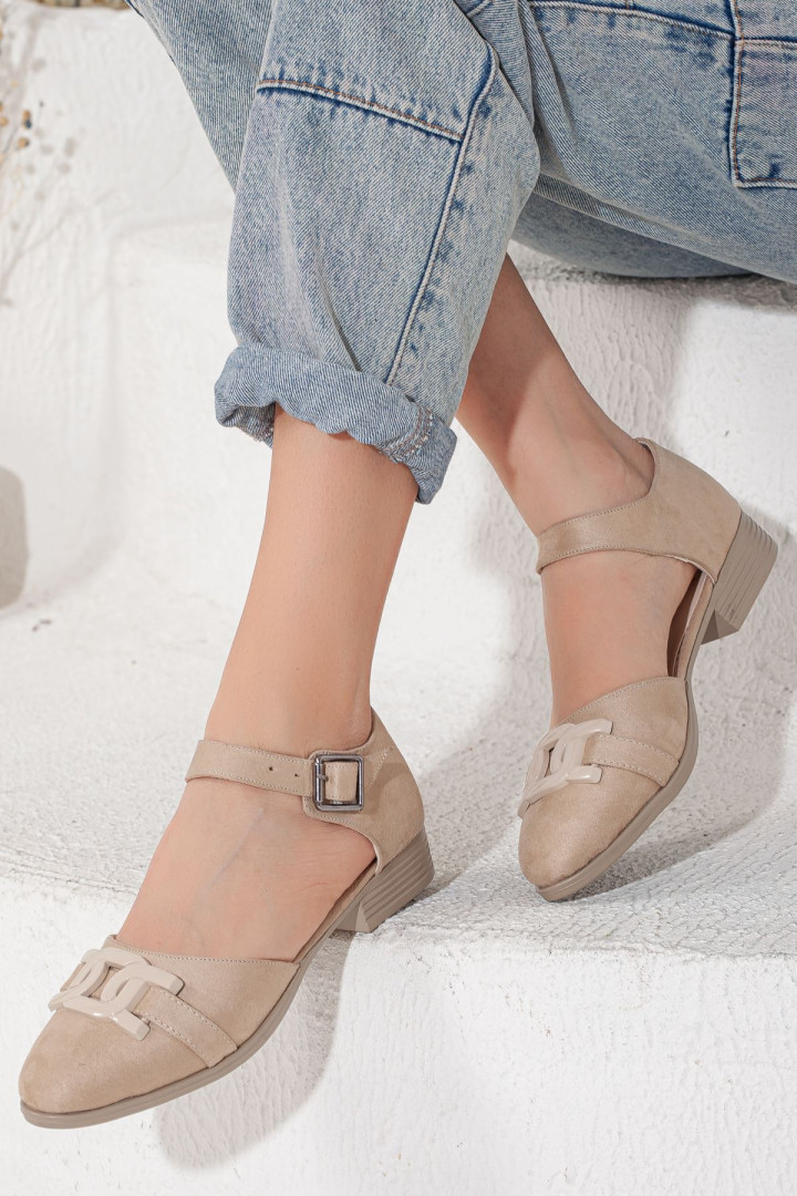 

Туфли женские Ayakkabı Frekansı AF-00000697-TENST бежевые 38 EU (доставка из-за рубежа), AF-00000697-TENST