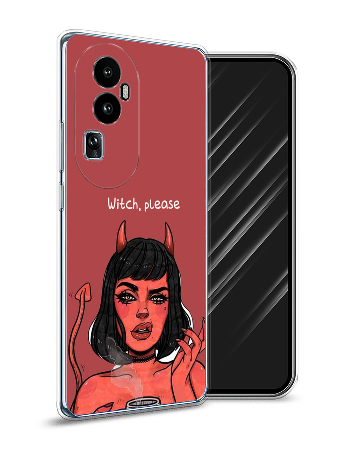 Чехол Awog на Oppo Reno 10 "Evil Girl" 2514550-6 бордовый,  черный