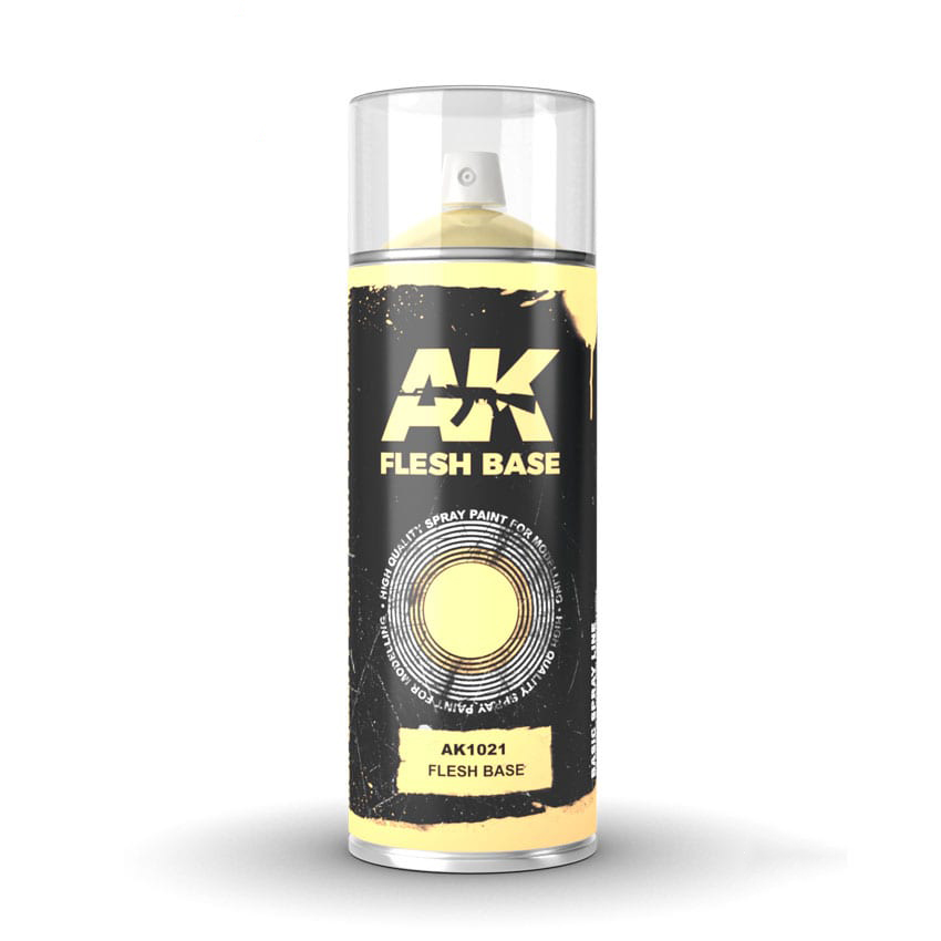 фото Акриловая краска ak interactive flesh base spray 150мл, телесный