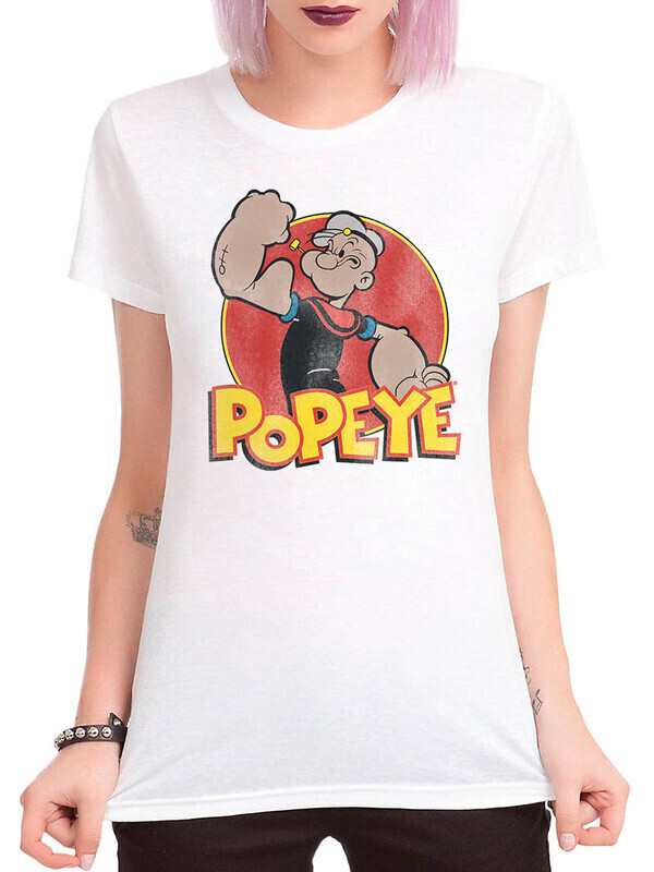 

Футболка женская Dream Shirts Морячок Попай Женская 50007791 белая XL, "Морячок Попай" Женская 50007791