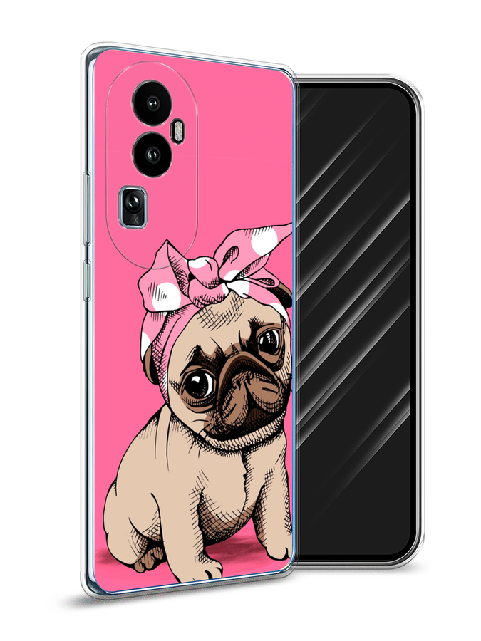 

Чехол Awog на Oppo Reno 10 "Dog Pin-Up", Розовый;бежевый, 2514550-2