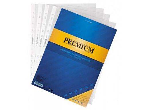 

"HD" Папка-вкладыш PREMIUM А4, 60мкм, с перфорацией апельсиновая корка, 50шт/уп 031836, Прозрачный