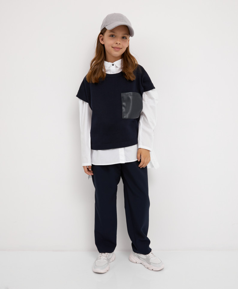 

Брюки синие Gulliver 221GSGJC6309 р.164, 221GSGJC6309