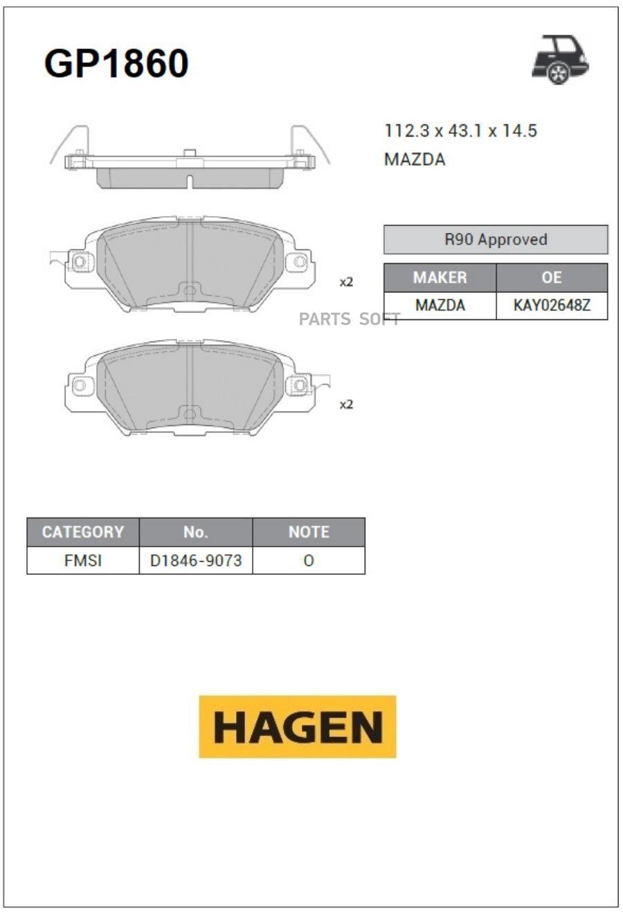 

Тормозные колодки Sangsin brake GP1860