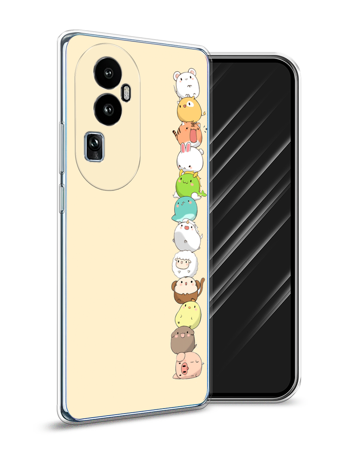 

Чехол Awog на Oppo Reno 10 "Питомцы Чиби", Желтый, 2514550-2