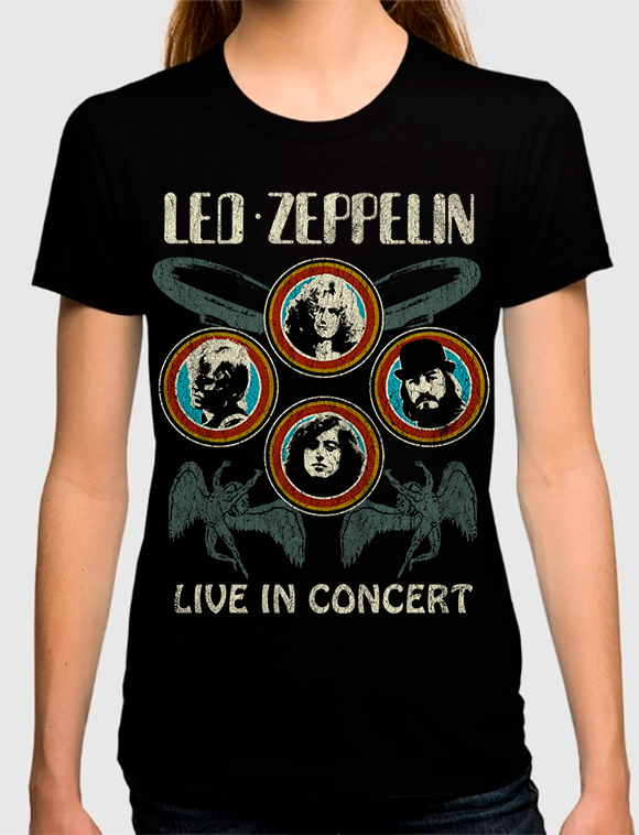 фото Футболка женская dream shirts led zeppelin 50007821 черная xs