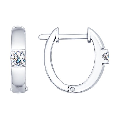 

Серьги из серебра ЯХОНТ Ювелирный 153195, Swarovski, 153195