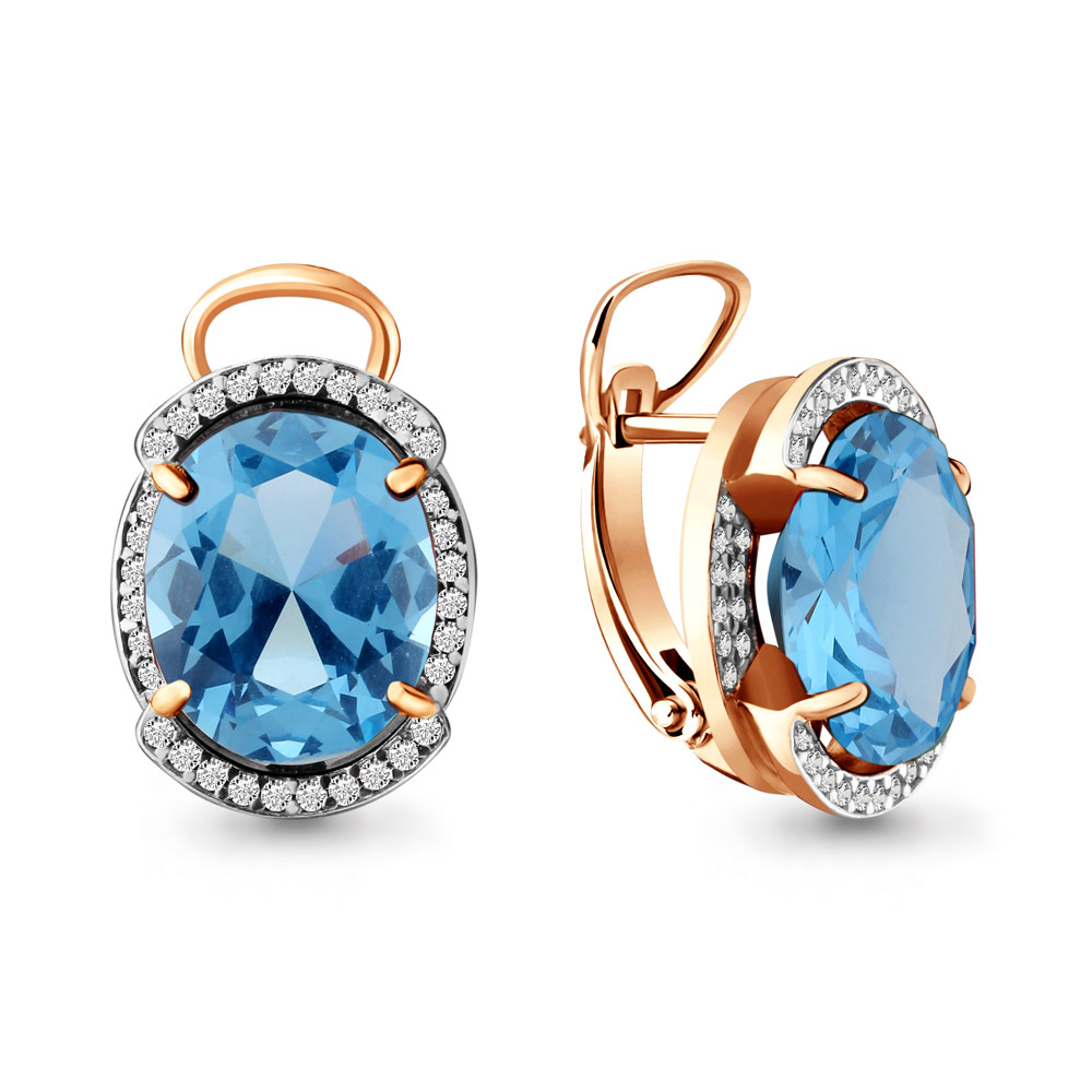 

Серьги из серебра с топазом Aquamarine 4479692А_925_з, 4479692А_925_з