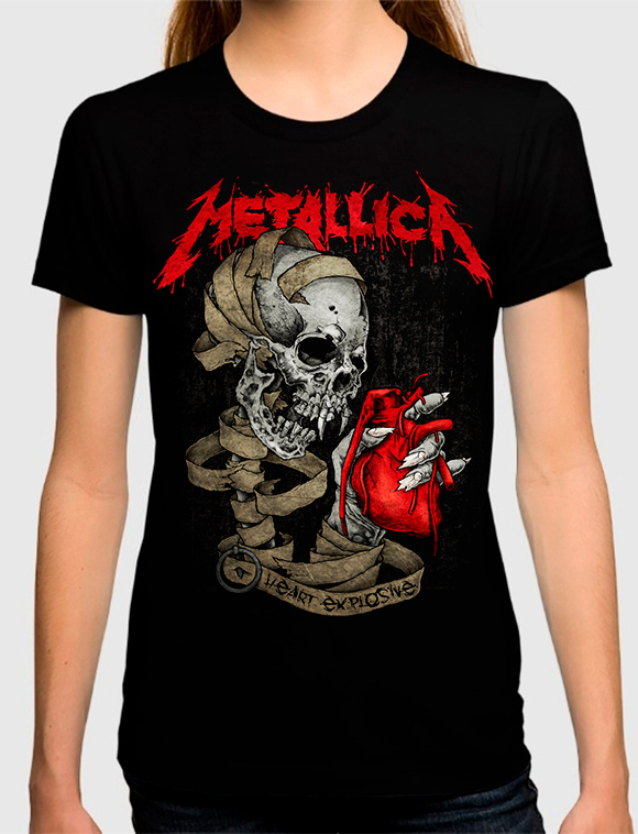 фото Футболка женская dream shirts группа metallica 50007841 черная l