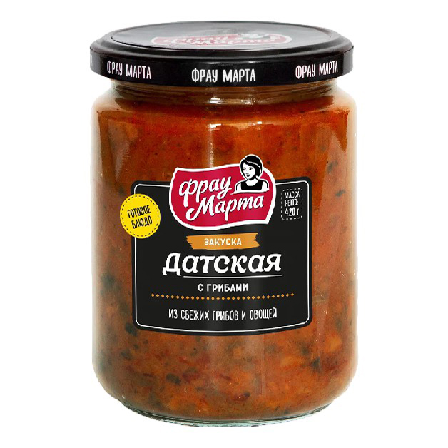 

Закуска Фрау Марта Датская с грибами 420 г