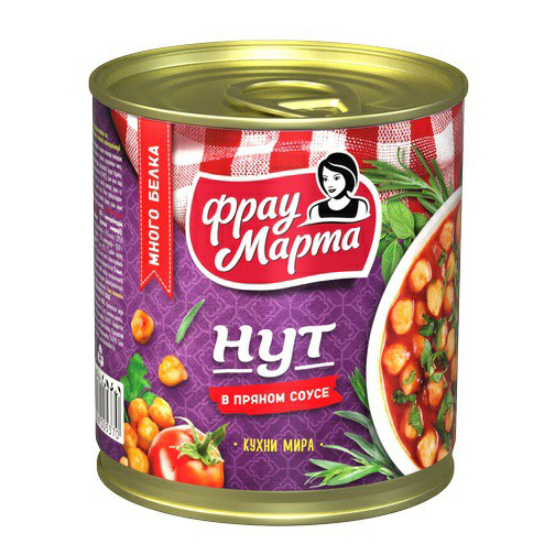

Нут Фрау Марта в пряном соусе 310 г