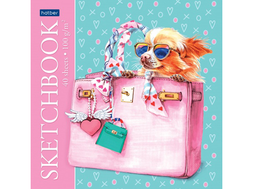 

Блокнот Hatber Premium SketchBook 40л А5ф 165х165мм без линовки 100г/кв.м на скобе