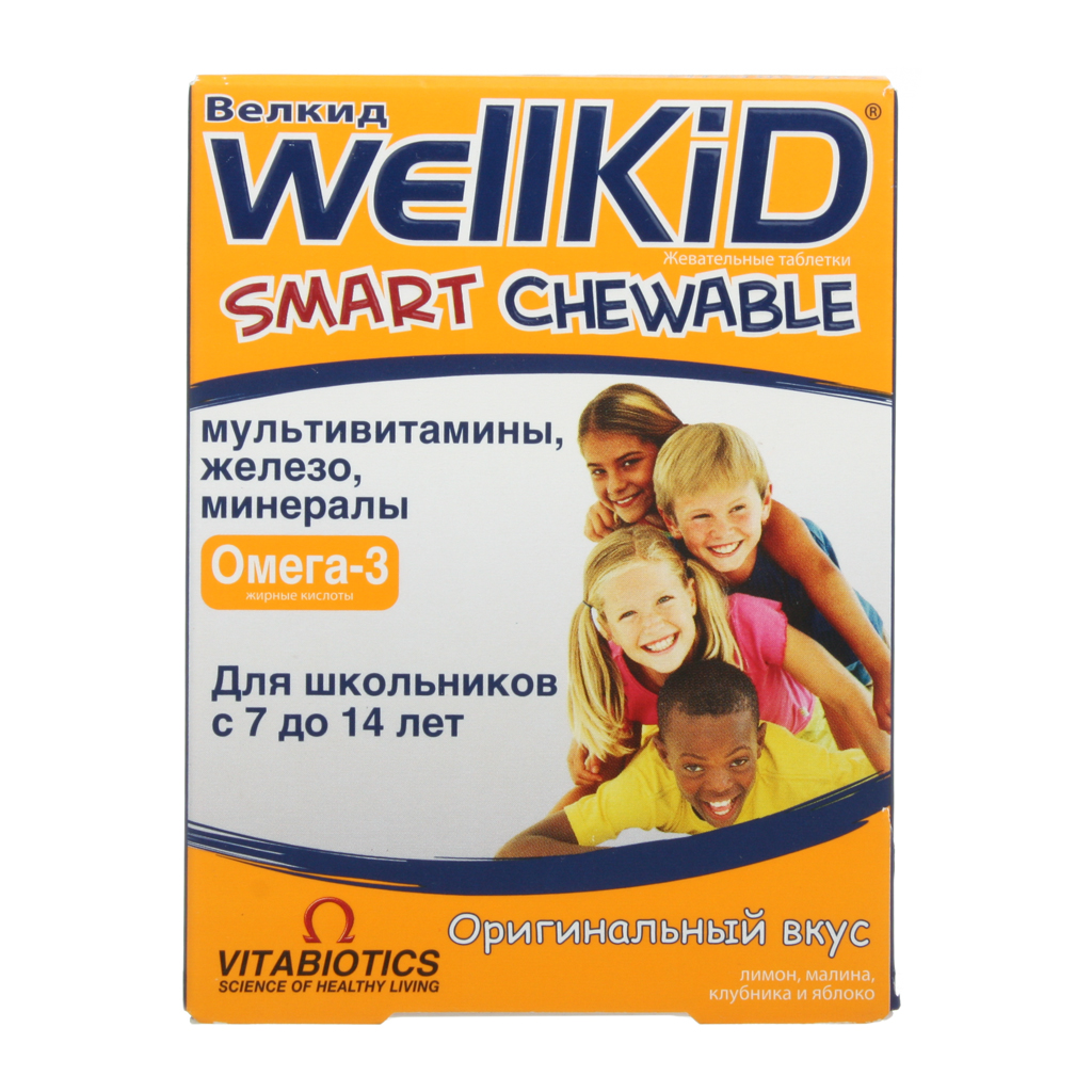 Купить Велкид для детей с 7 до 14 лет таблетки жевательные 30 шт., Витабиотикс
