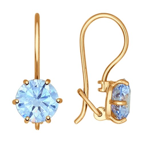 

Серьги из красного золота ЯХОНТ Золотой 155059, фианит, 155059