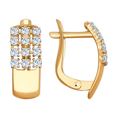 

Серьги из красного золота со swarovski Яхонт Ювелирный 155061, 155061