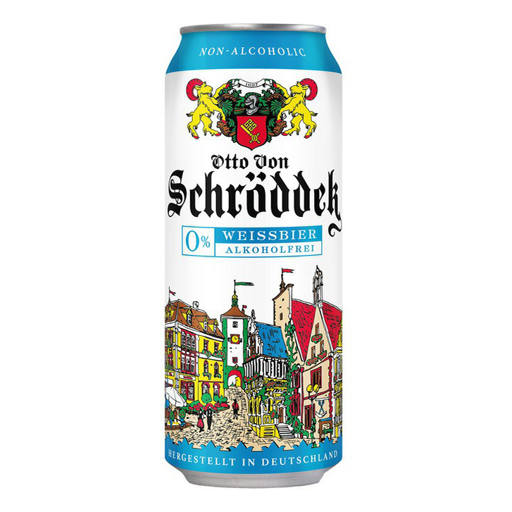 Безалкогольное пиво Otto von Schrodder Weissbier светлое нефильтрованное  0,5 л