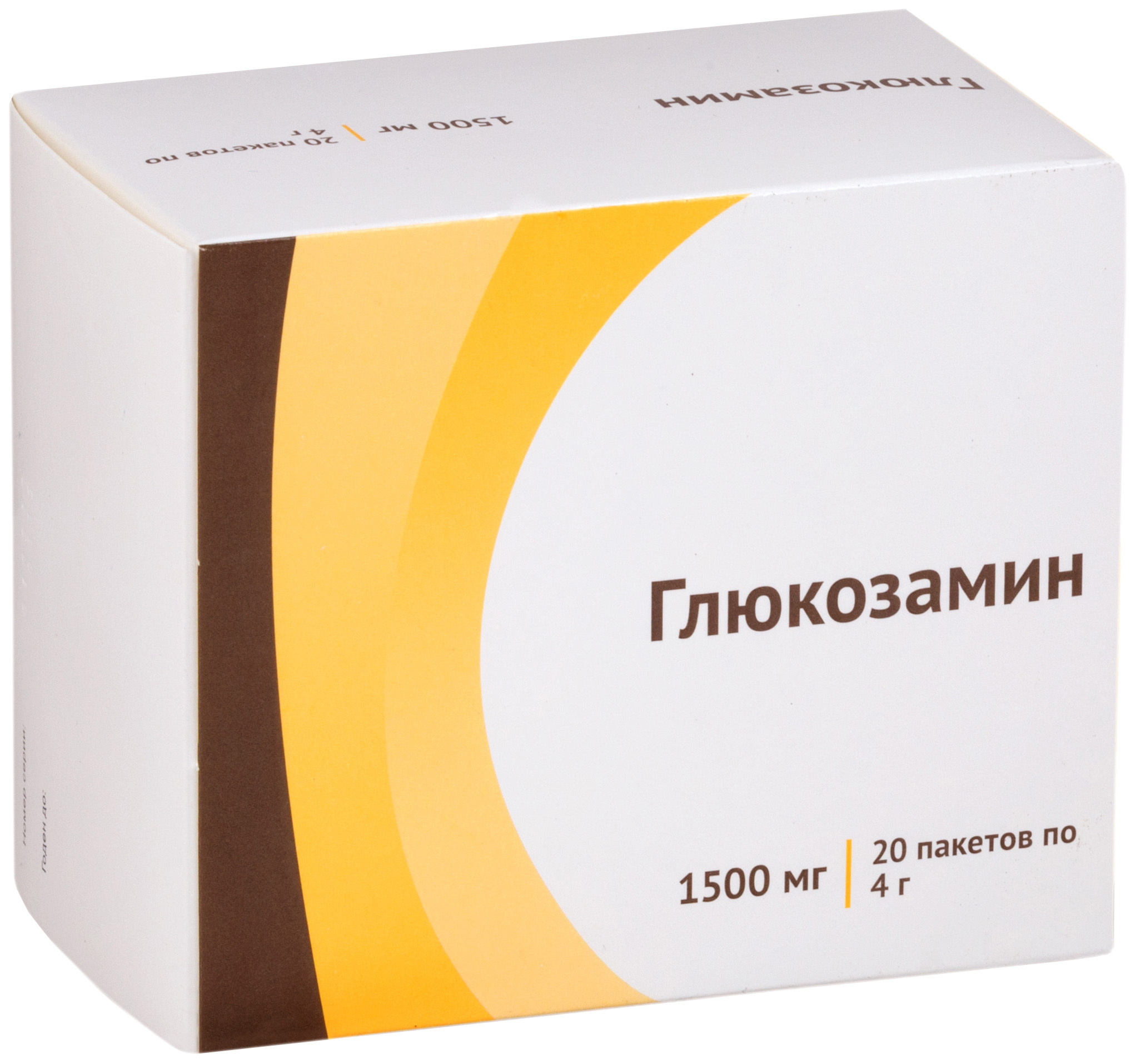 Купить Глюкозамин 1500 мг, Глюкозамин порошок для приготовления раствора для приема внутрь 1500 мг 20 шт., Атолл, Россия