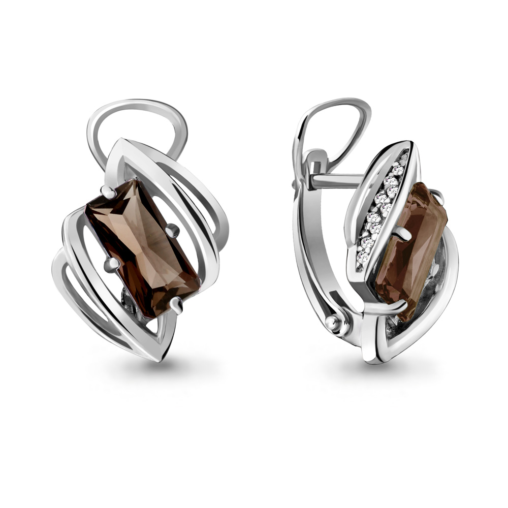 

Серьги из серебра с кварцем Aquamarine 4479701А_925_р, 4479701А_925_р