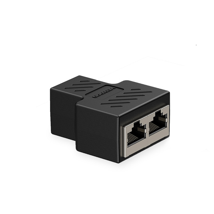 фото Переходник vention rj45-2xrj45, f-f black (ipsb0)