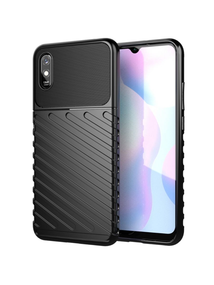 

Brodef Thunder Силиконовый противоударный чехол для Xiaomi Redmi 9A черный