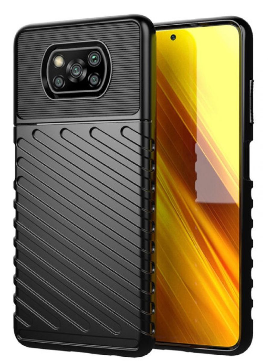 

Brodef Thunder Противоударный чехол для Poco X3 Nfc черный