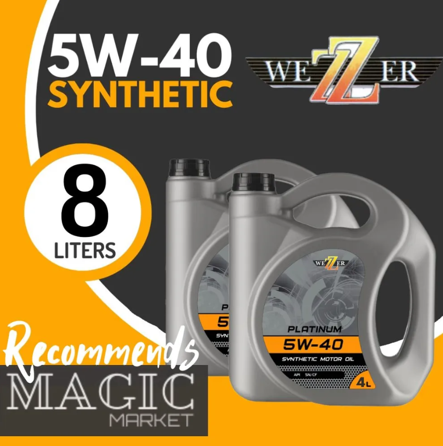 Моторное масло WEZZER 5w-40, синтетическое, 8 литров